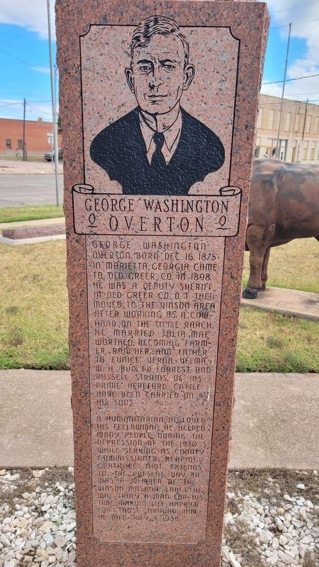 Thomas Arthur Sheriff / George Washington Overton Marker - Reverse Side. Click for full size. Thomas Arthur Sheriff / George Washington Overton Marker - Reverse Side image. Click for full size.