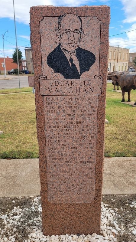 William Rush Vaughan / Edgar Lee Vaughan Marker - Reverse Side. Click for full size. William Rush Vaughan / Edgar Lee Vaughan Marker - Reverse Side image. Click for full size.