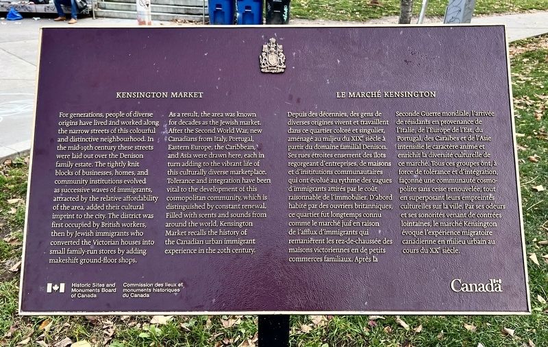 Kensington Market/La March� Kensington Marker image. Click for full size.