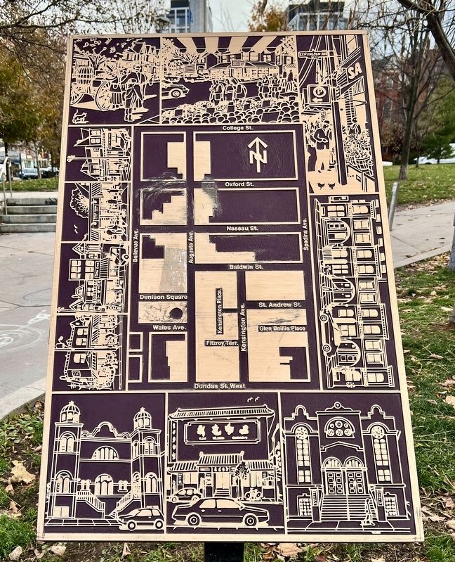 Kensington Market map commemorative plaque image. Click for full size.