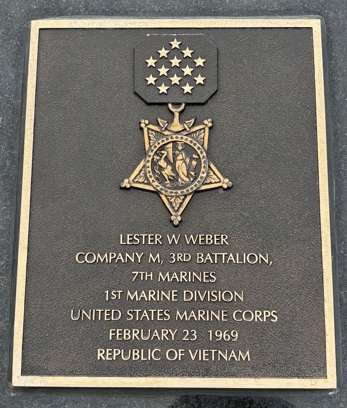 Lester W. Weber Marker image. Click for full size.