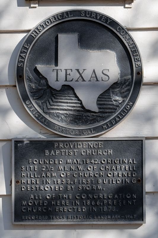 Providence Baptist Church Marker image. Click for full size.
