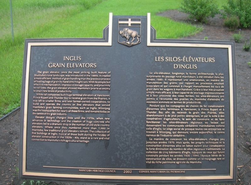 Inglis Grain Elevators Marker image. Click for full size.