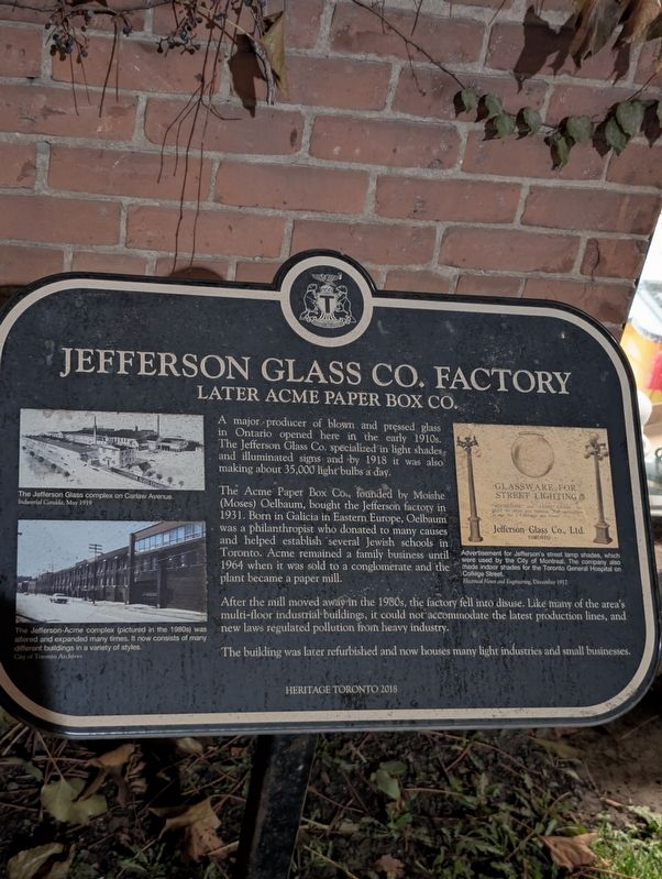 Jefferson Glass Co. Factory Marker image. Click for full size.