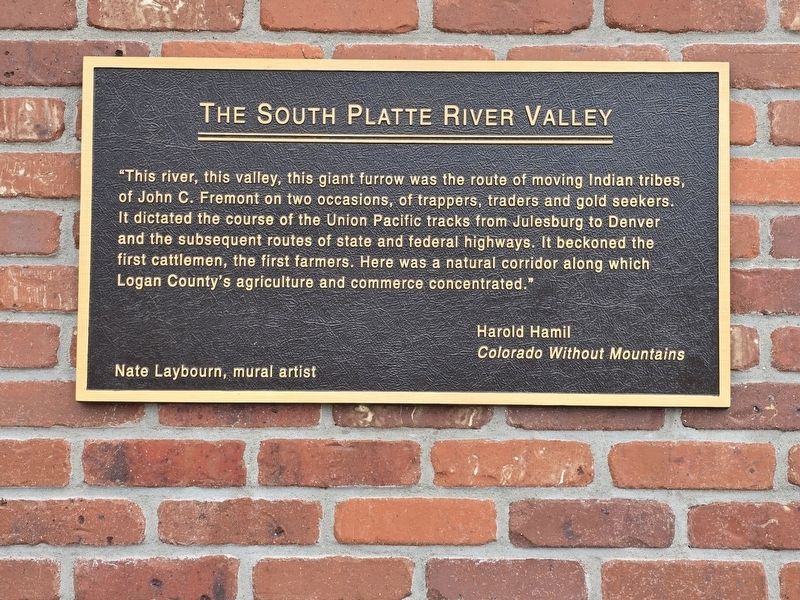 The South Platte River Valley Marker image. Click for full size.