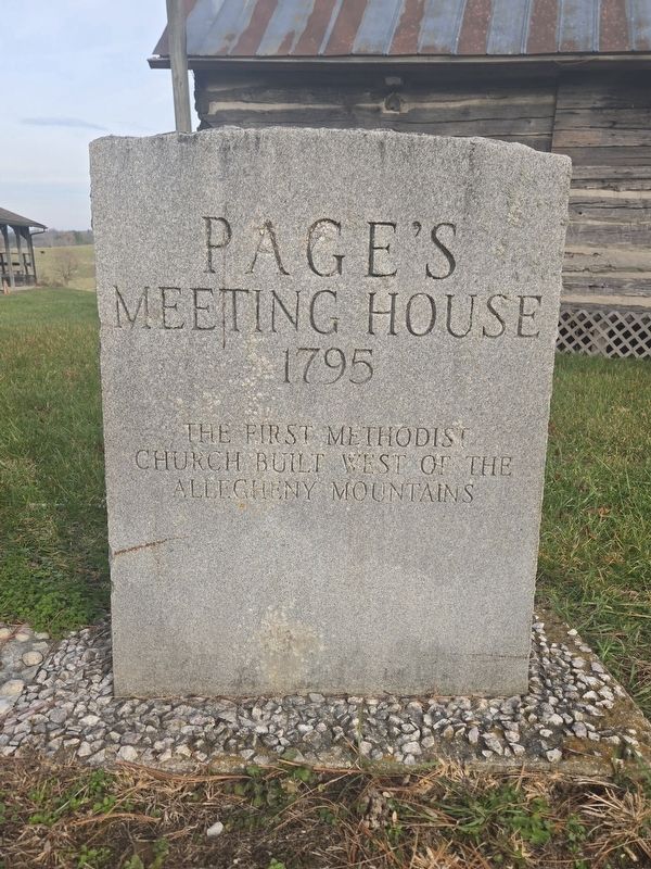 Page's Meeting House Marker image. Click for full size.