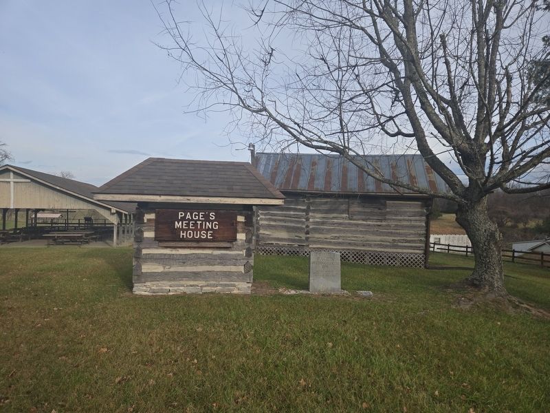 Page's Meeting House and Marker image. Click for full size.