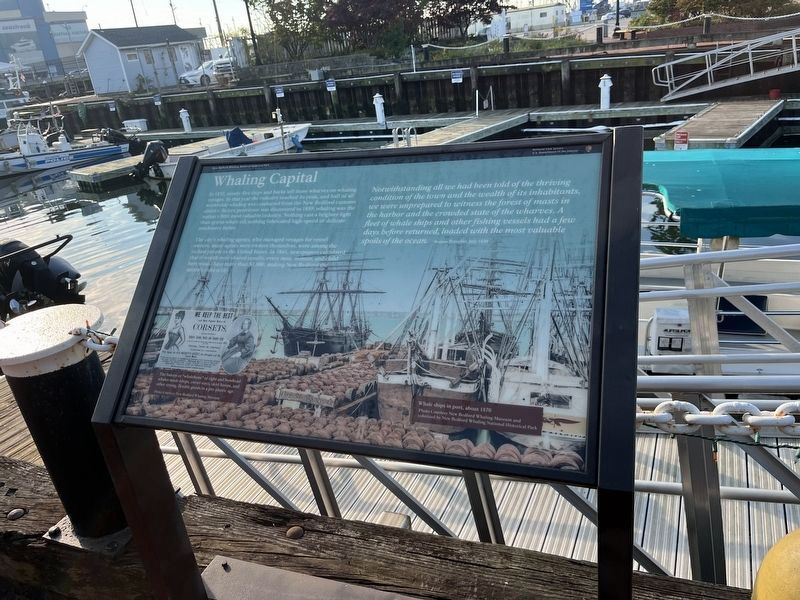 Whaling Capital Marker. Click for full size. Whaling Capital Marker image. Click for full size.