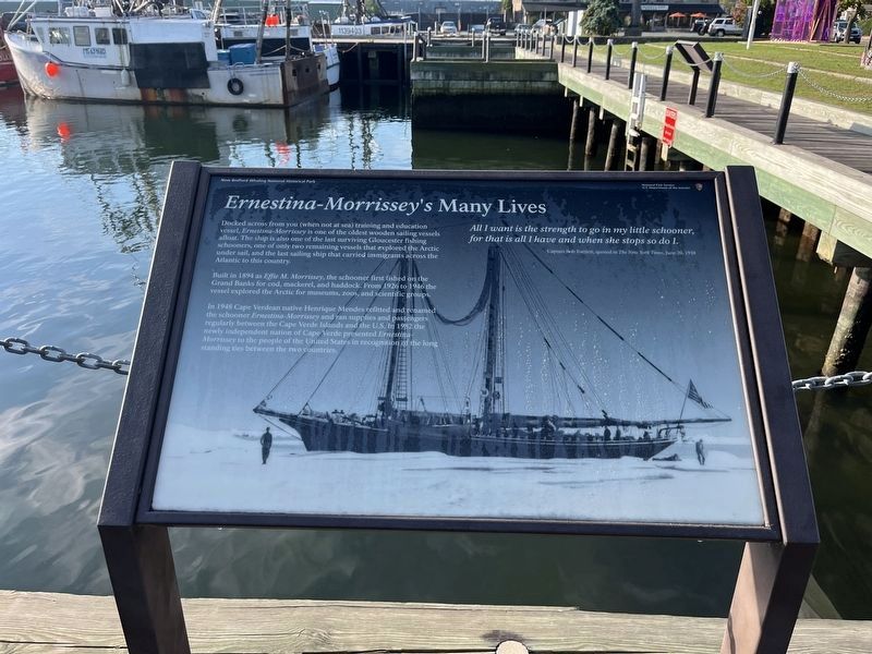 <i>Ernestina's</i> Many Lives Marker. Click for full size. <i>Ernestina's</i> Many Lives Marker image. Click for full size.