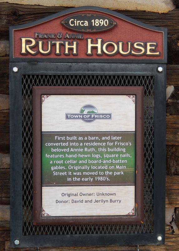 Frank & Annie Ruth House Marker. Click for full size. Frank & Annie Ruth House Marker image. Click for full size.