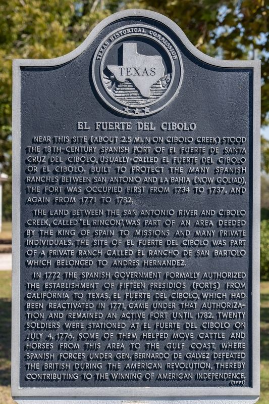 El Fuerte del Cibolo Marker image. Click for full size.