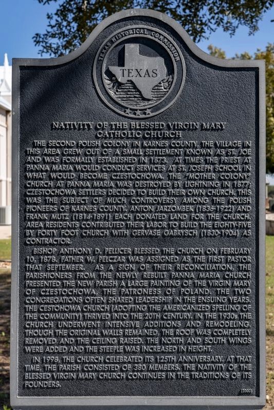 Nativity of the Blessed Virgin Mary Catholic Church Marker image. Click for full size.