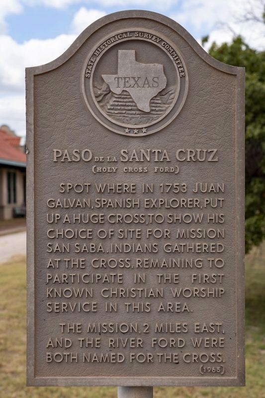 Paso de la Santa Cruz Marker image. Click for full size.