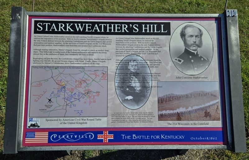 Starkweather’s Hill Marker. Click for full size. Starkweather’s Hill Marker image. Click for full size.