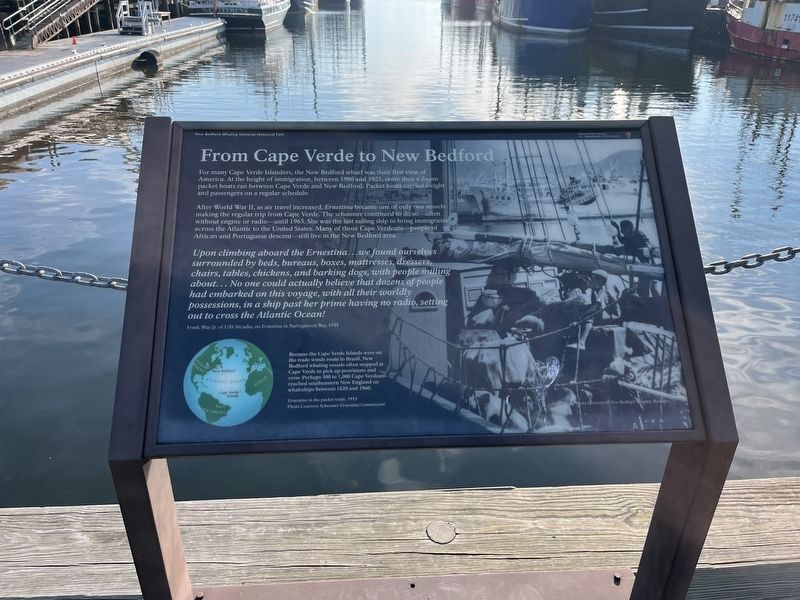 Cape Verde to New Bedford Marker image. Click for full size.
