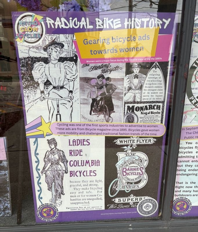 Gearing Bicycle Ads Towards Women Marker. Click for full size. Gearing Bicycle Ads Towards Women Marker image. Click for full size.