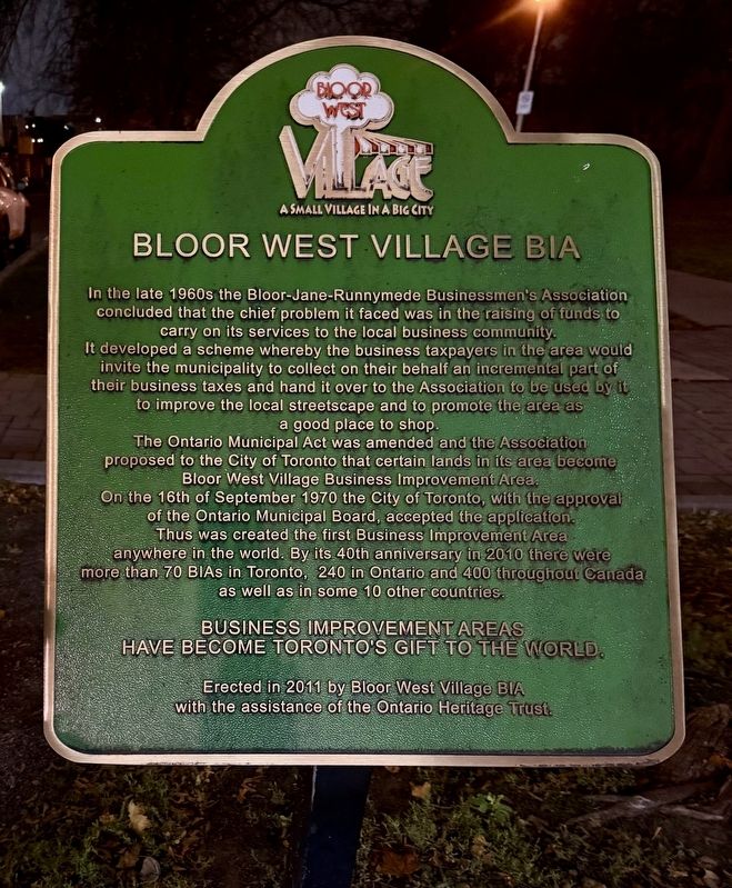 BLOOR WEST VILLAGE BIA Marker image. Click for full size.