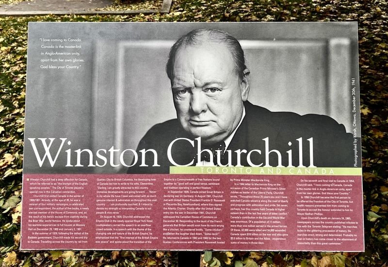 Winston Churchill Marker. Click for full size. Winston Churchill Marker image. Click for full size.
