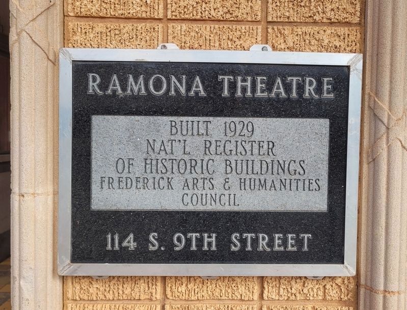 Ramona Theatre Marker. Click for more information. Ramona Theatre Marker image. Click for more information.