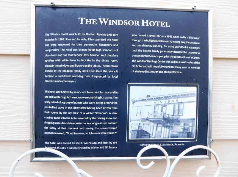 The Windsor Hotel Marker. Click for full size. The Windsor Hotel Marker image. Click for full size.