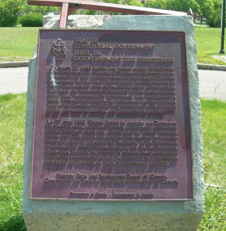 Seat of Territorial Government Marker image. Click for full size.