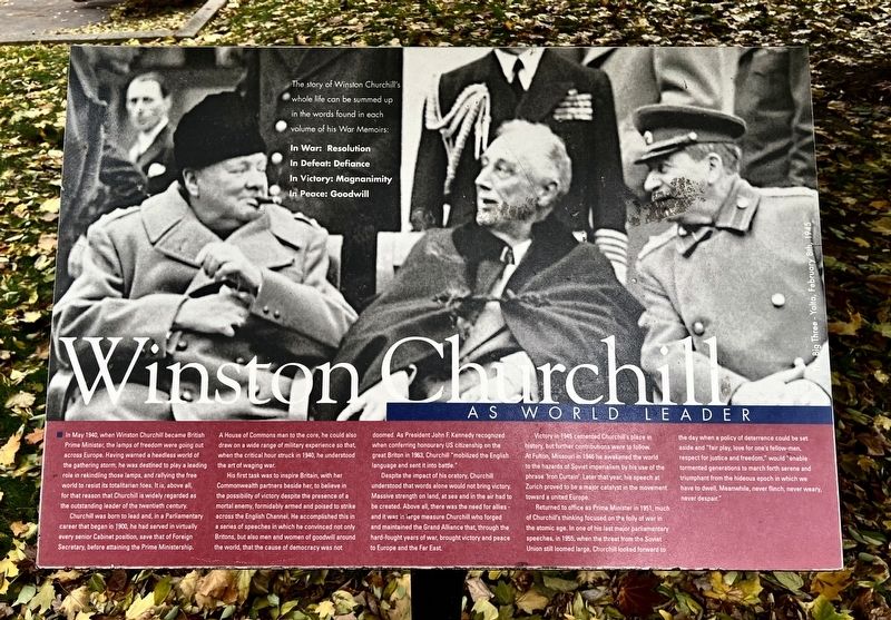 Winston Churchill Marker. Click for full size. Winston Churchill Marker image. Click for full size.