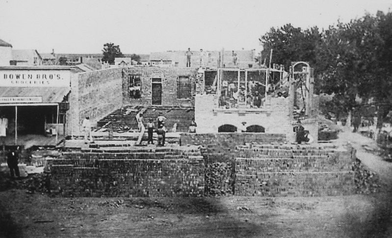 Marker detail: Under construction in 1881 image. Click for full size.