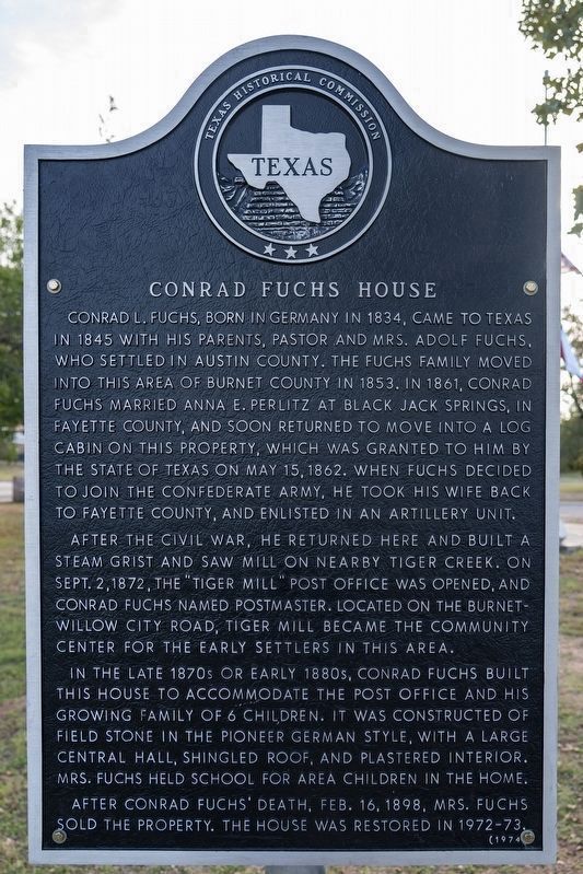 Conrad Fuchs House Marker image. Click for full size.