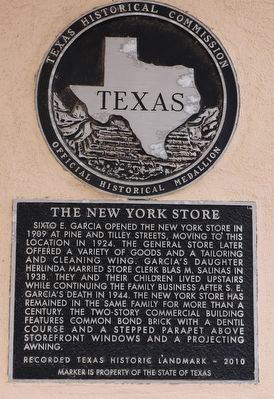 The New York Store Marker image. Click for full size.