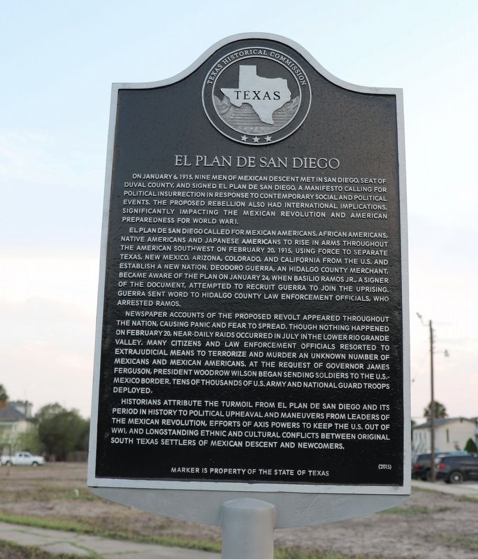 El Plan de San Diego Marker image. Click for full size.