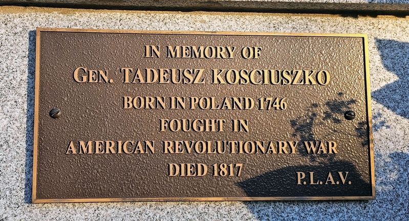 Gen. Tadeusz Kosciuszko Marker image. Click for full size.