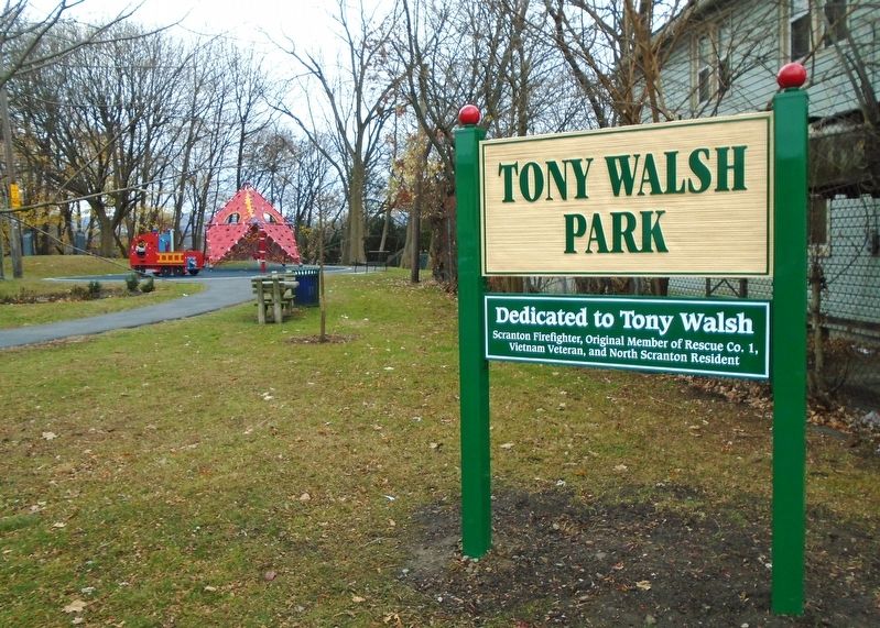 Tony Walsh Park and Marker image. Click for full size.