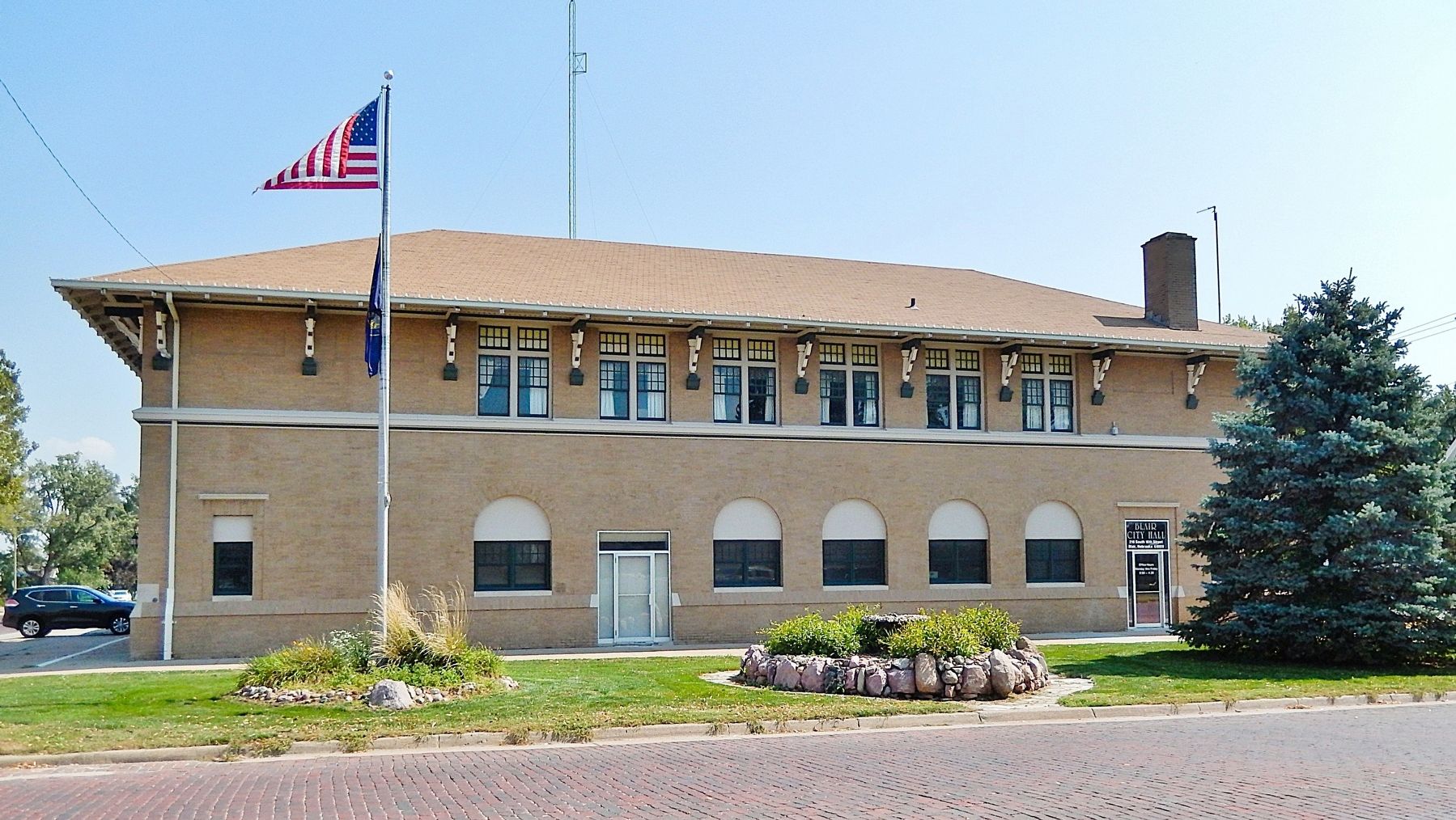 Blair City Hall and Fire Hall (<i>west elevation</i>) image. Click for full size.
