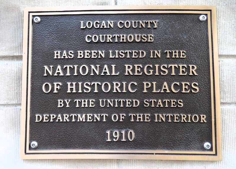 Logan County Courthouse Marker image. Click for full size.