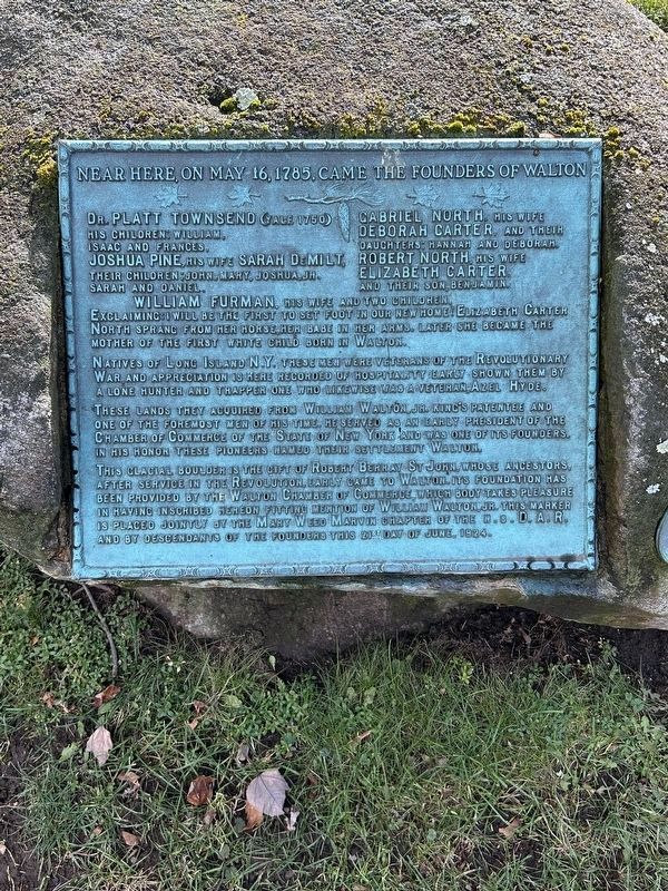 Founders of Walton Marker. Click for full size. Founders of Walton Marker image. Click for full size.