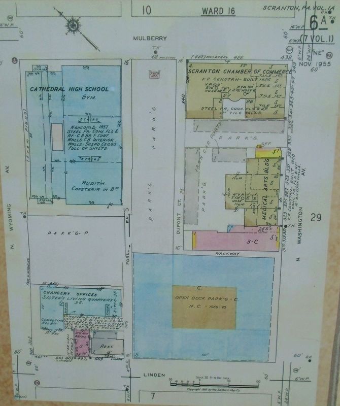 1955 Sanborn Map on Cathedral Square Traffic Box image. Click for full size.
