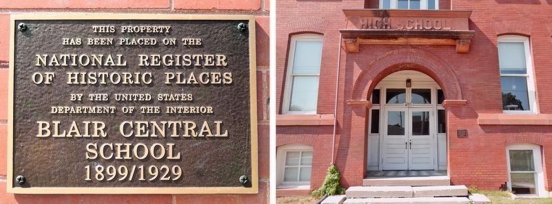Blair Central School NRHP Marker image. Click for full size.