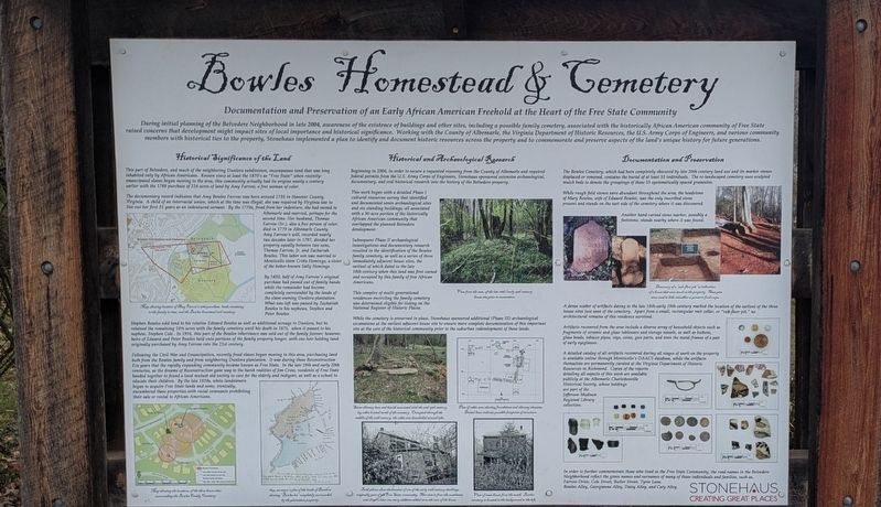 Bowles Homestead & Cemetery Marker. Click for full size. Bowles Homestead & Cemetery Marker image. Click for full size.