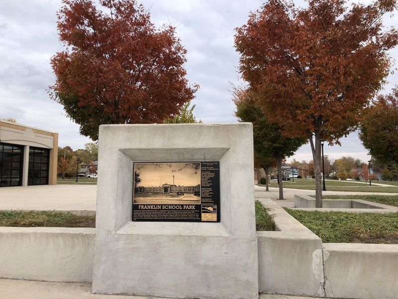 Franklin School Park Marker. Click for full size. Franklin School Park Marker image. Click for full size.