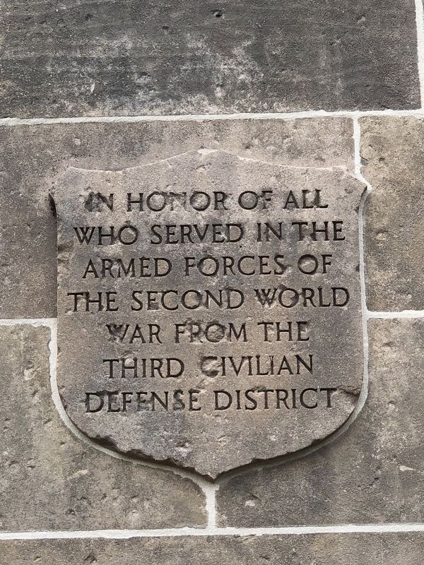 World War II Monument Marker. Click for full size. World War II Monument Marker image. Click for full size.