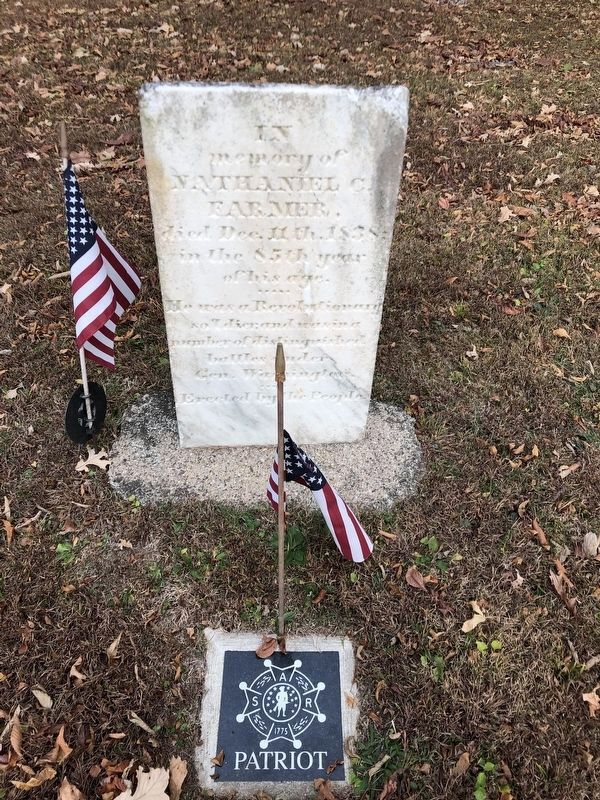 Nathaniel Farmer Gravesite. Click for full size. Nathaniel Farmer Gravesite image. Click for full size.