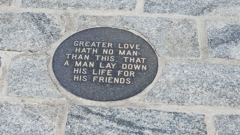 Plaque on 9/11 Monument Pedestal. Click for full size. Plaque on 9/11 Monument Pedestal image. Click for full size.