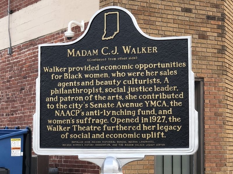 Madam C.J. Walker Marker, Side Two image. Click for full size.