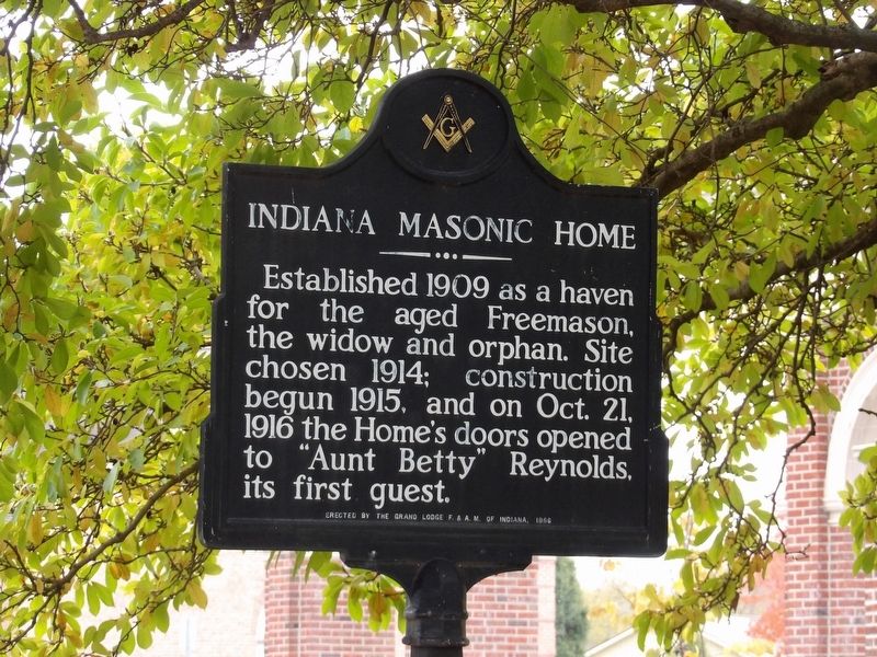 Indiana Masonic Home Marker image. Click for full size.