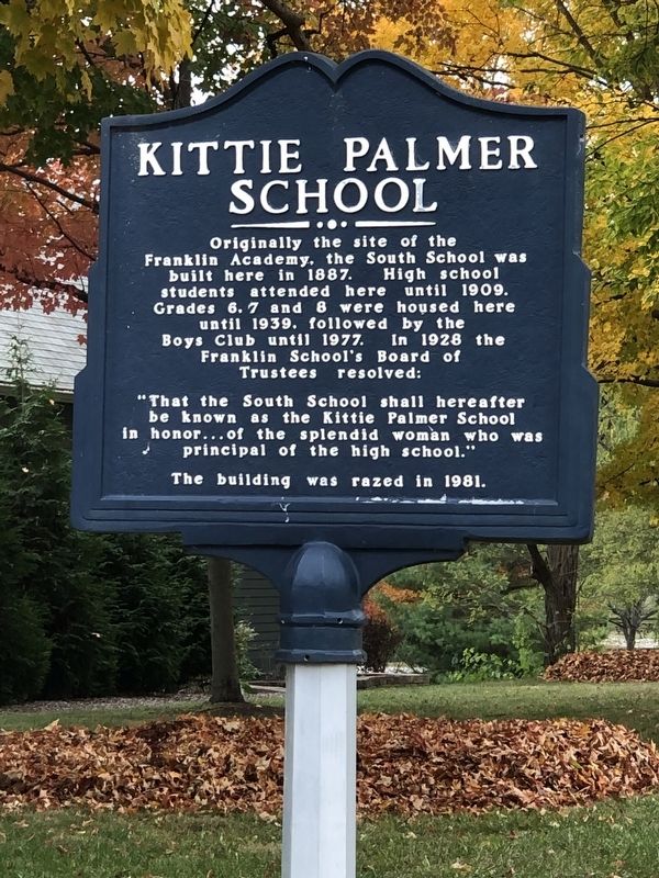 Kittie Palmer School Marker image. Click for full size.