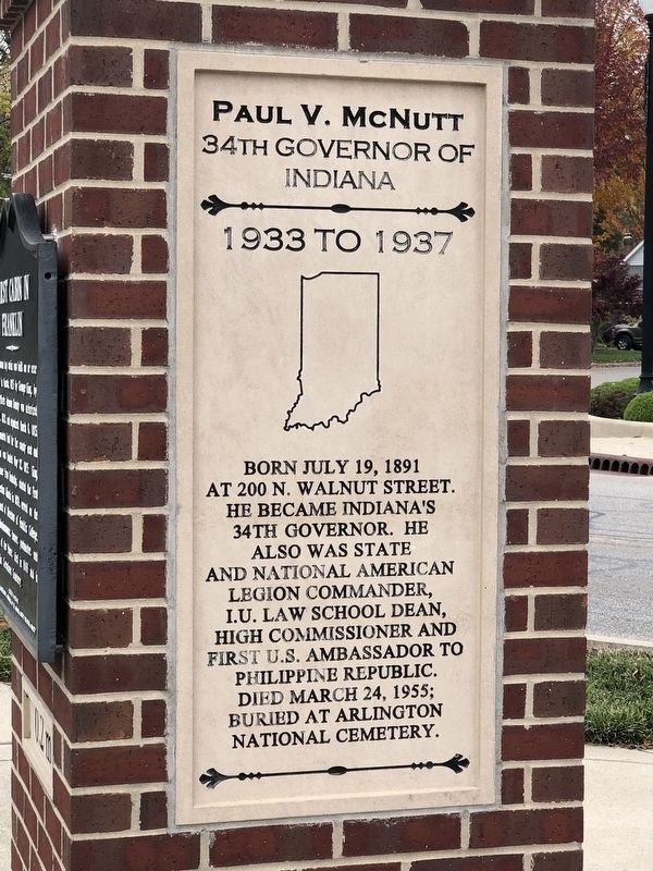 Paul V. McNutt Marker image. Click for full size.