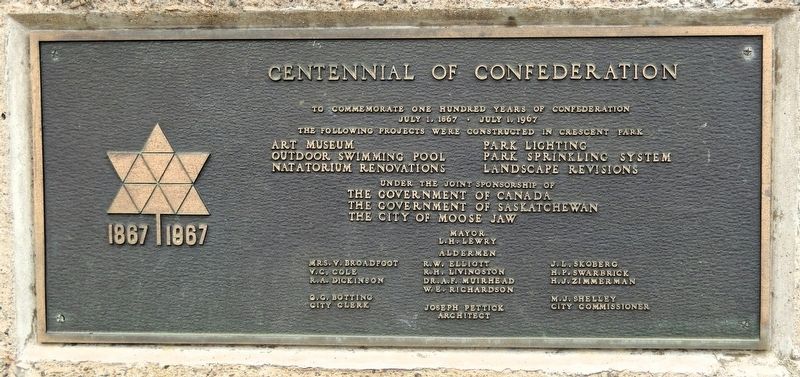 Centennial of Confederation Marker. Click for full size. Centennial of Confederation Marker image. Click for full size.