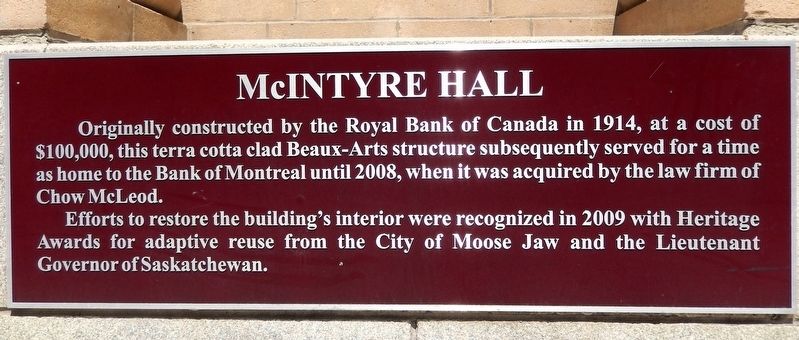 McIntyre Hall Marker (<i>left side</i>) image. Click for full size.
