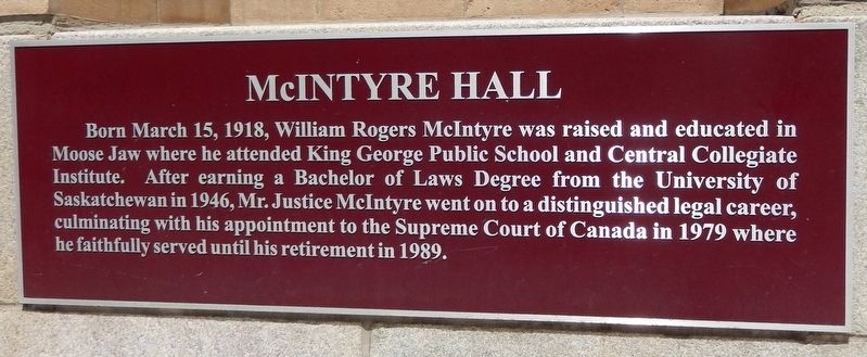 McIntyre Hall Marker (<i>right side</i>) image. Click for full size.