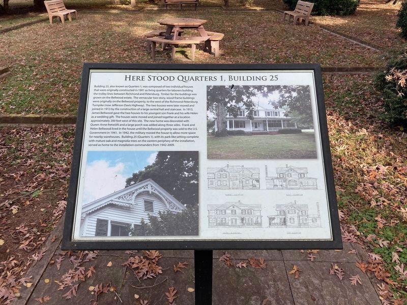 Here Stood Quarters 1, Building 25 Marker image. Click for full size.